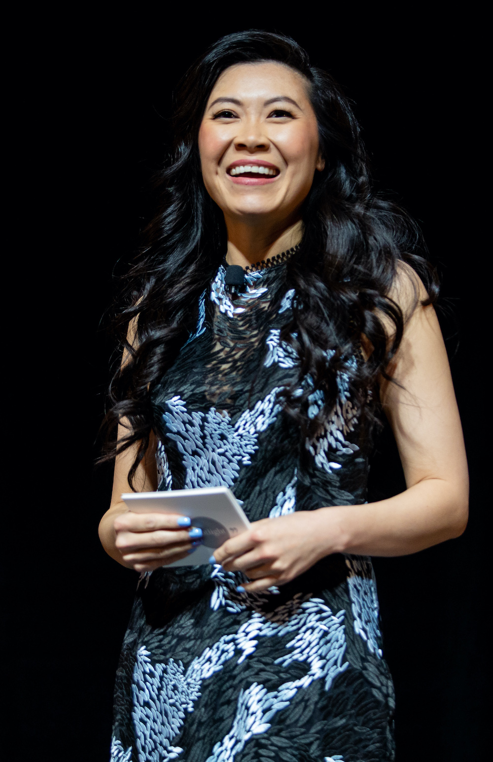 Melissa Leong on stage